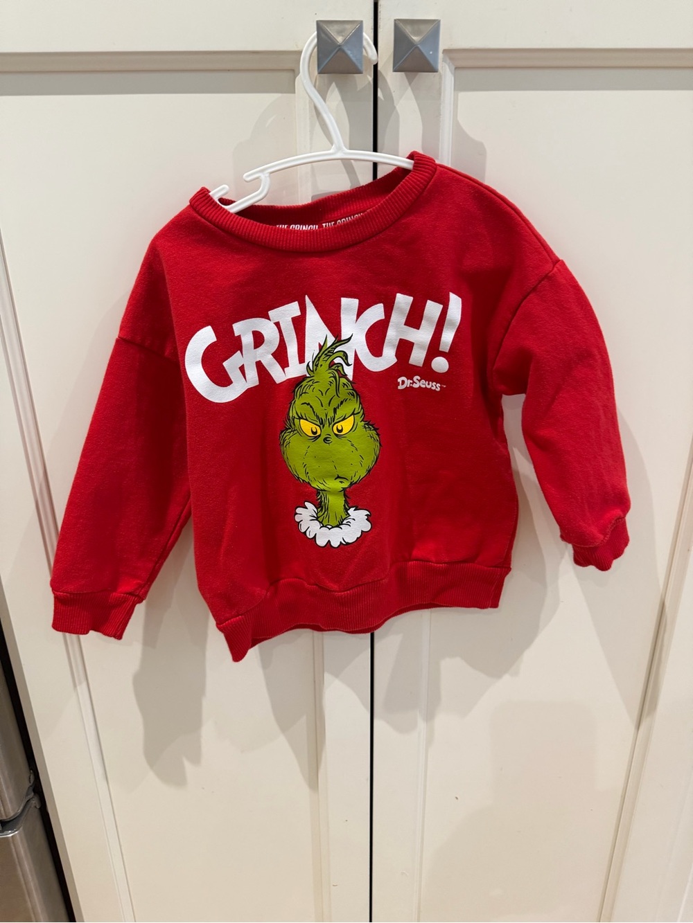 Dr. Seuss 3t The Grinch Red Kids Sweatshirt